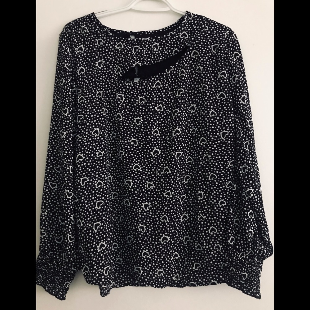 NY COLLECTION Blouses, size L , black & white